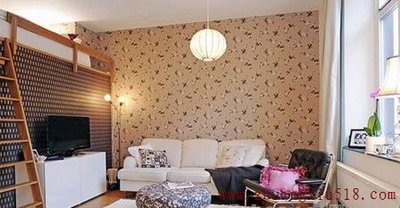 田园风格花式壁纸为您的客厅添彩