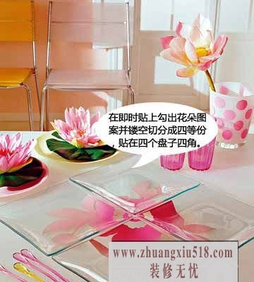 剪影玻璃拼盘
