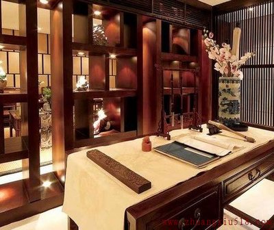 (中式书房风水的参照图)