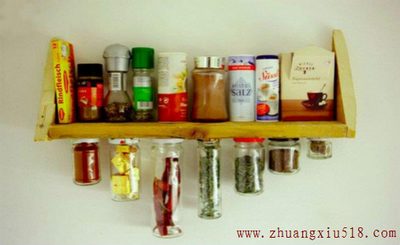 家居DIY：玻璃瓶罐变废为宝实用调料架、置物架图解教程!