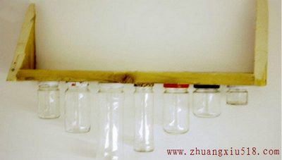 家居DIY：玻璃瓶罐变废为宝实用调料架、置物架图解教程!