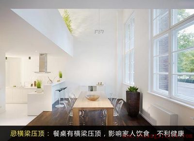 餐厅家具:餐桌不宜横梁压顶