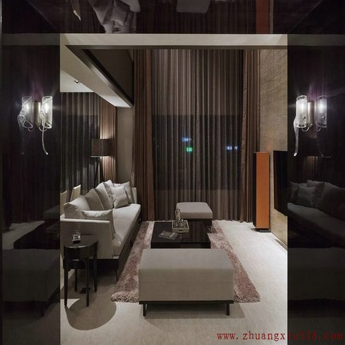 跃层装修，跃层案例，现代简约风格装修，现代简约风格案例，客厅设计