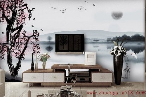 厅背景墙装饰画效果图