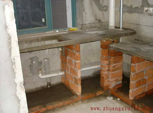 【水泥橱柜】图解水泥橱柜装修过程。