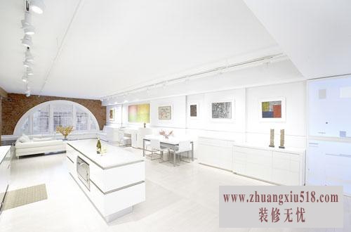 白色主题简约艺术公寓 ,装饰画,白色,艺术,简约风格,客厅过道