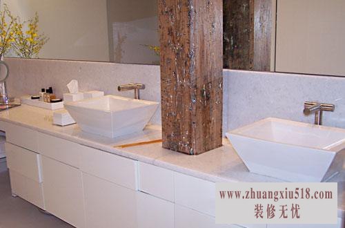 白色主题简约艺术公寓 ,装饰画,白色,艺术,简约风格,洗手台