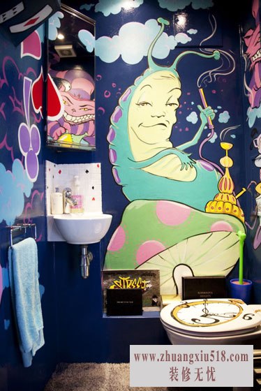 洗澡也有好风景 15款卫生间壁纸图 ,卫生间,壁纸,可爱