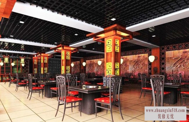 10款中式风格火锅店效果图