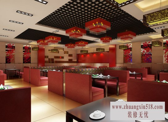 高档火锅店装修效果图