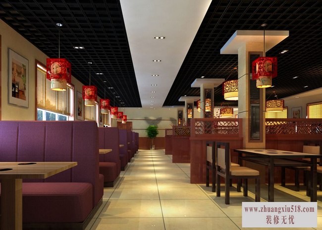 简约风格火锅店装修效果图