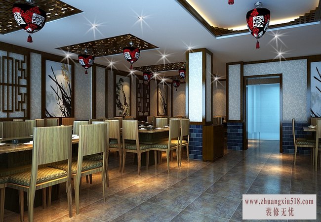 简约风格火锅店装修效果图