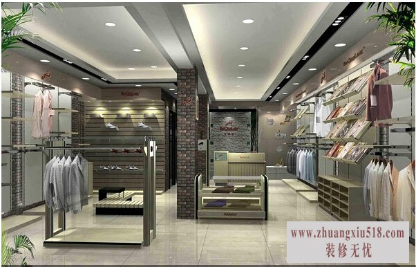 简约式男士服装店装修效果图
