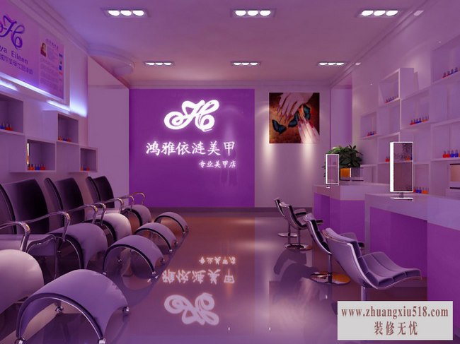 简约风格美甲店装修图片-简约风格转椅图片