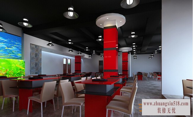 现代风格火锅店装修效果图8