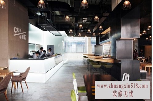 吊顶咖啡厅效果图