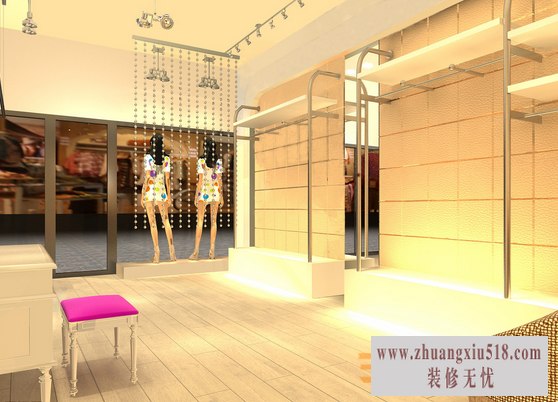 现代风格服装店模特陈列效果图