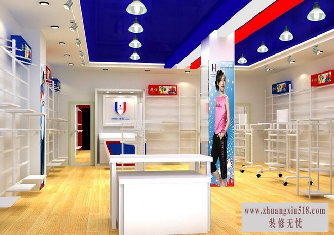 现代儿童店面装修效果图6 个性童趣的城堡衣库