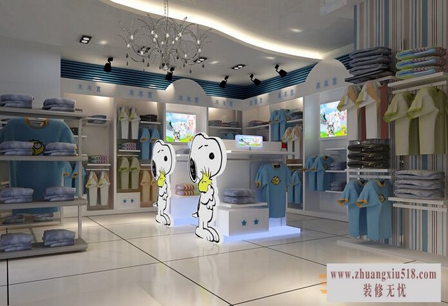 现代儿童店面装修效果图9 个性童趣的城堡衣库