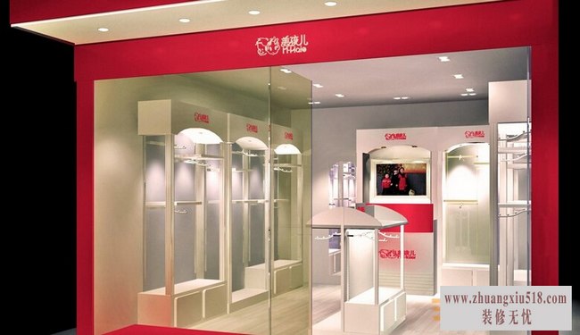 现代儿童店面装修效果图3 个性童趣的城堡衣库