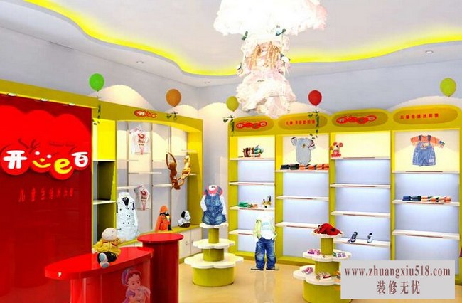 现代儿童店面装修效果图18 个性童趣的城堡衣库