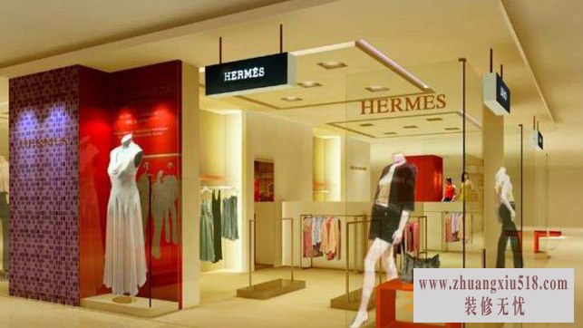 现代风格女服装店店面吊顶装修效果图