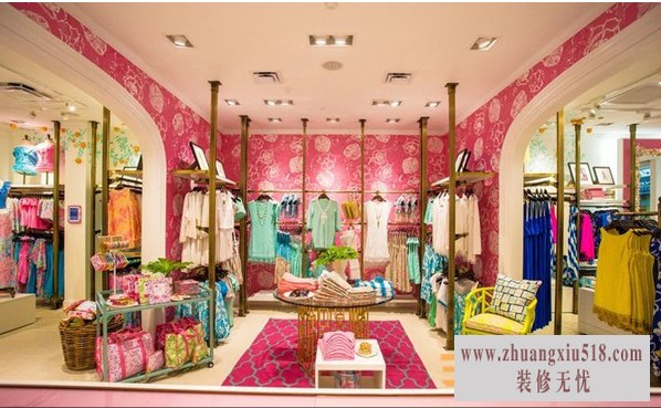 现代风格女服装店店面吊顶装修效果图