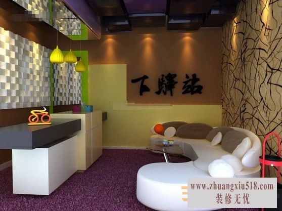 现代简约小型宾馆前台图片