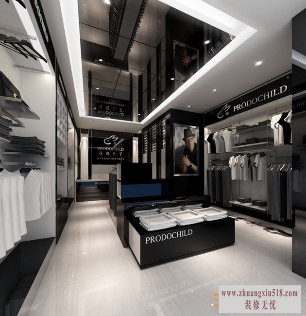 简约男士服装店装修效果图10 简单有品味