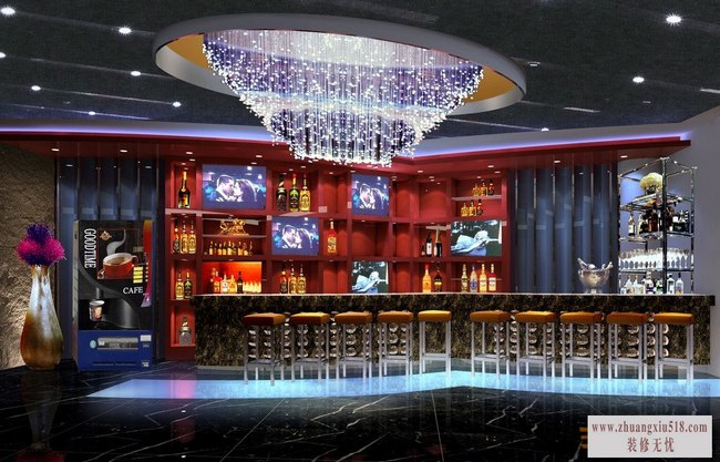 后现代酒吧装修效果图5 时尚空间的轻松氛围
