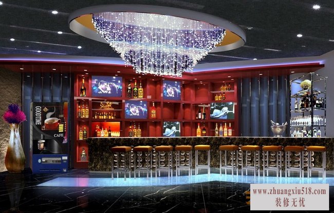 后现代酒吧装修效果图17 时尚空间的轻松氛围
