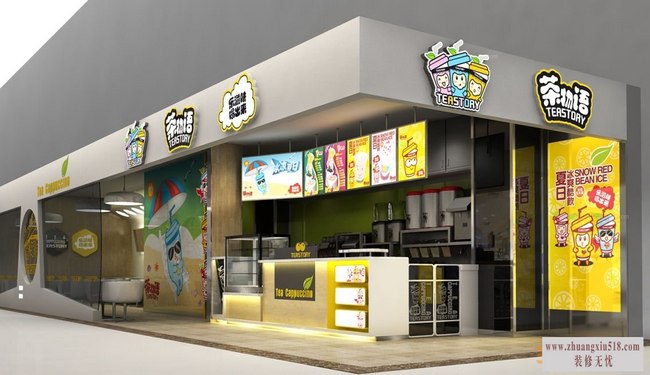 简约奶茶店装修效果图5 把细节留给顾客