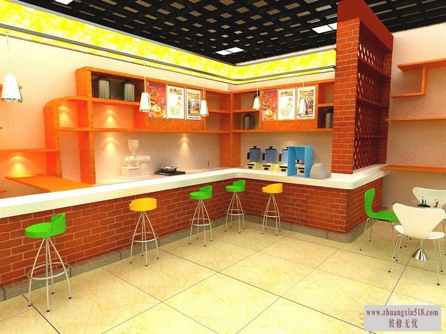 简约奶茶店装修效果图9 把细节留给顾客