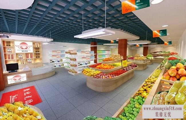 水果店面装修效果图2 水果的百色搭配