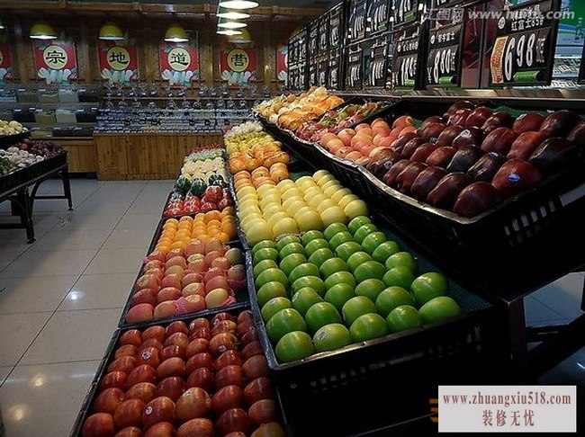 水果店面装修效果图4 水果的百色搭配