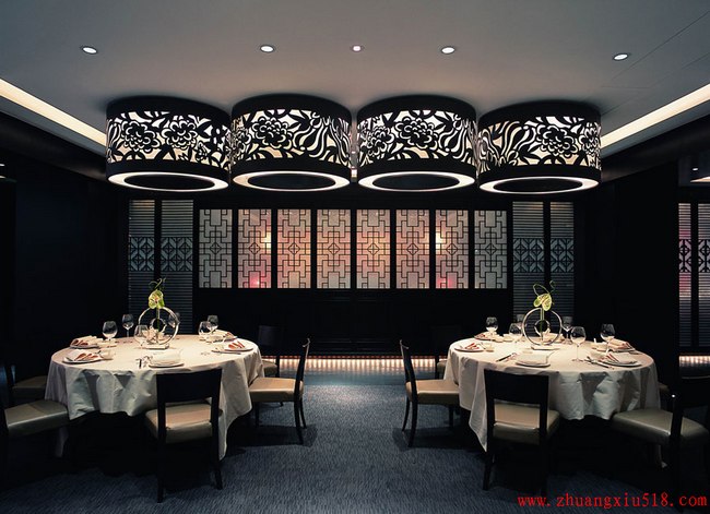 中式酒店设计餐厅装修效果图片