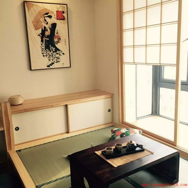 原木日式风格家装卧室效果图