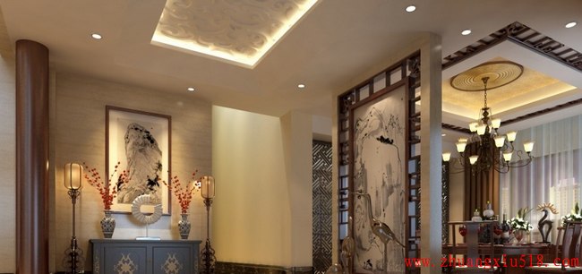中式玄关屏风隔断图片