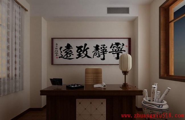 中式书房装修效果图 中式风格装修图片