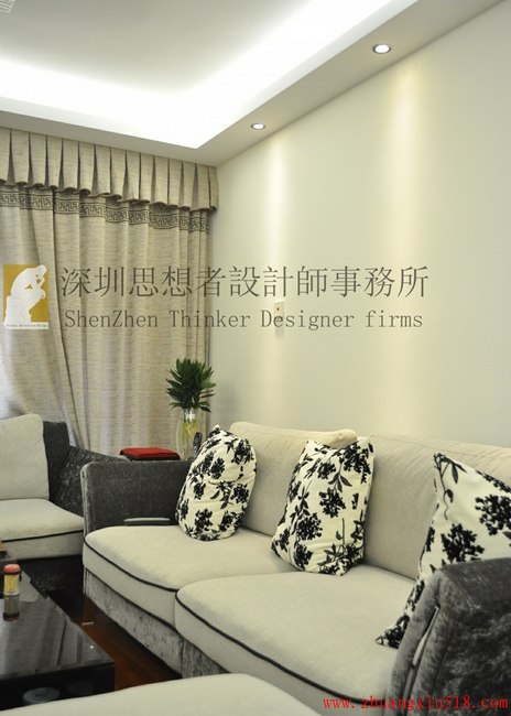 简约中式客厅布艺沙发图片