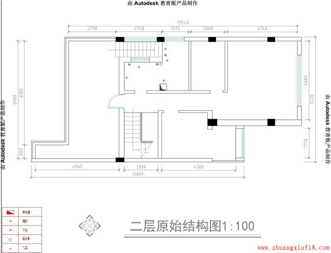 混搭风格别墅图纸超市