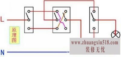 双控开关接线图及电路图原理