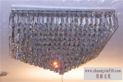 水晶吸顶灯安装
