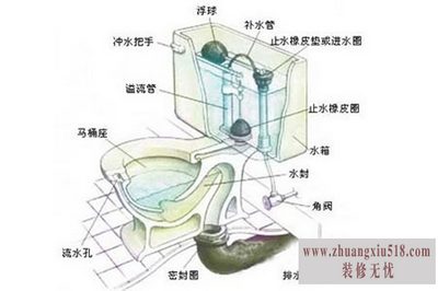 抽水马桶结构图