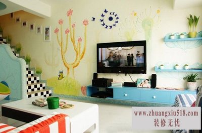 温馨墙面彩绘背景墙.jpg