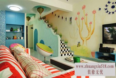 温馨有爱墙面彩绘之客厅.jpg