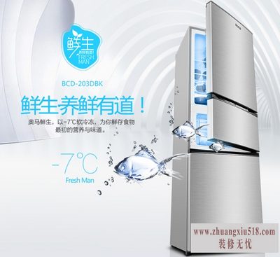 奥马冰箱bcd203dbk